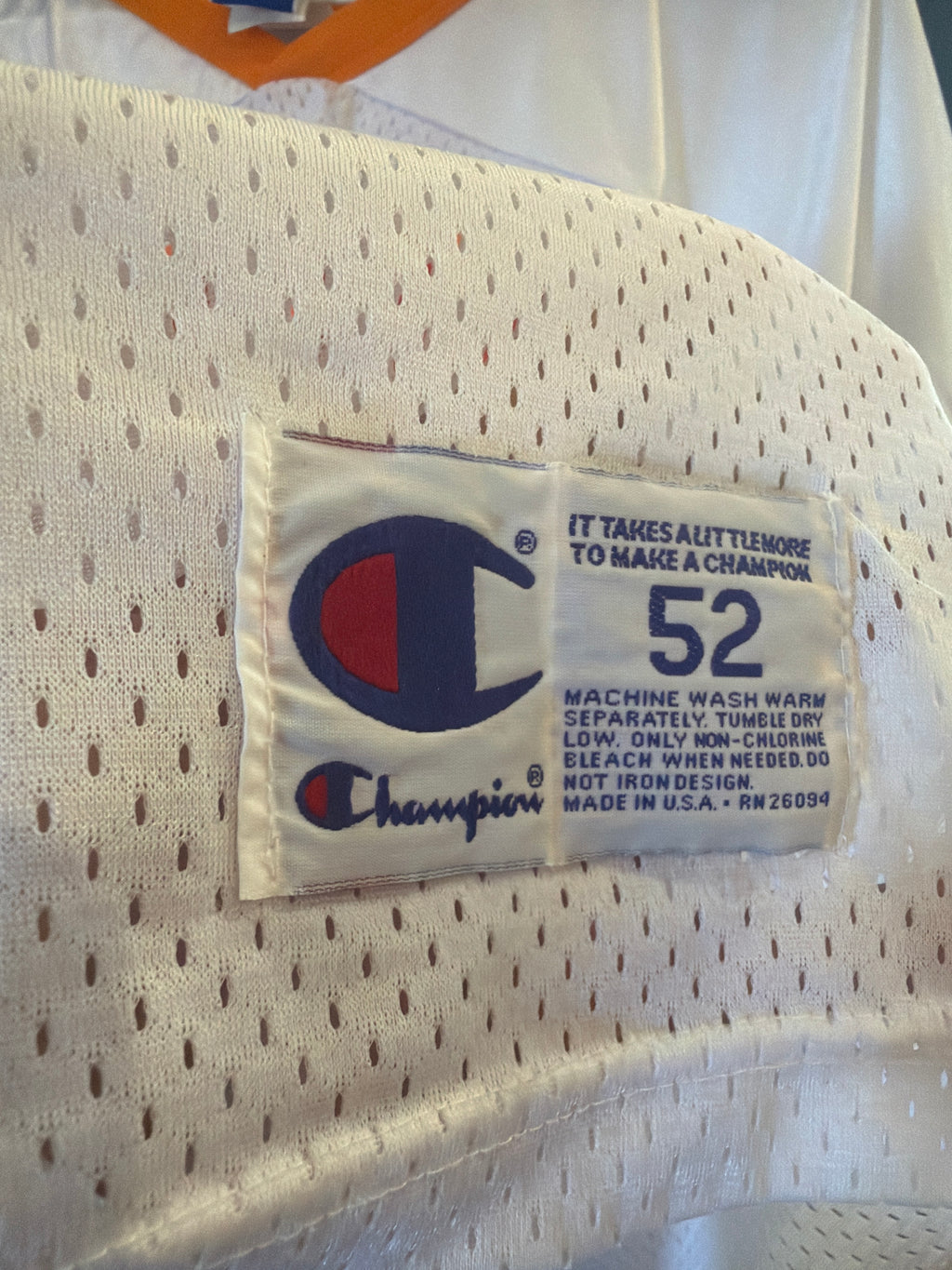 Tampa Bay Buccaneers True Authentic Vintage Creamsicle Mesh Champion Jersey