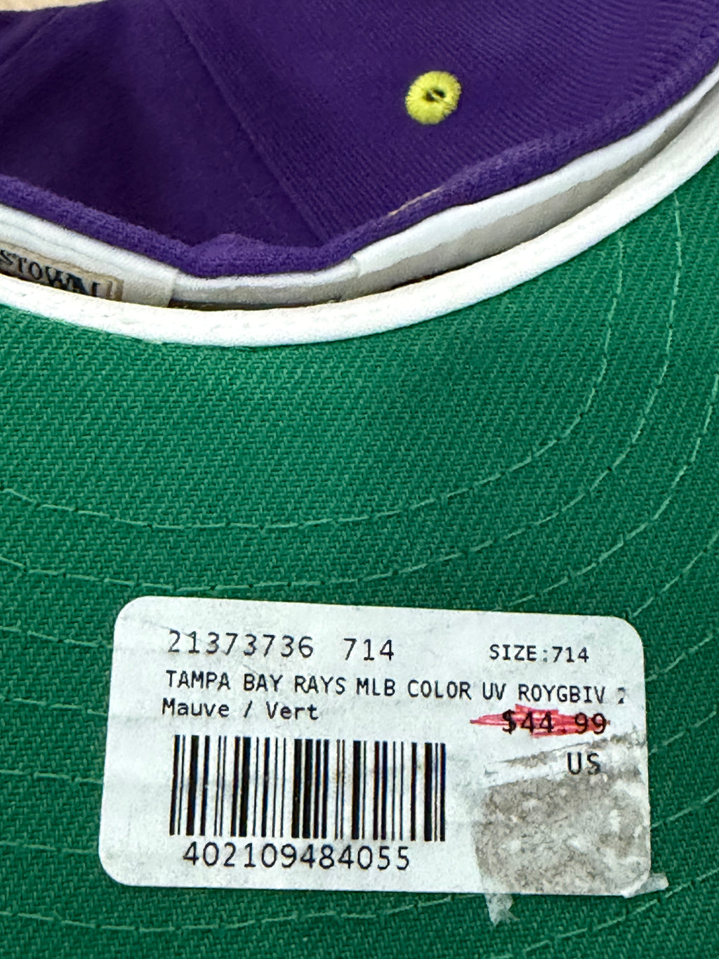 Tampa Bay Rays New Era 59Fifty Fitted Hat size 7 1/4