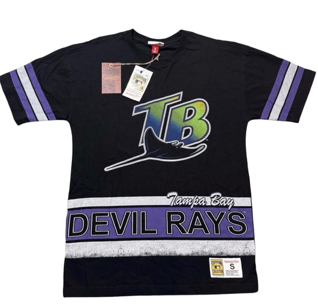 Tampa Bay Rays Mitchell & Ness Devil Rays Big Logo Mens T-shirt