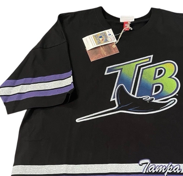 Tampa Bay Rays Mitchell & Ness Devil Rays Big Logo Mens T-shirt