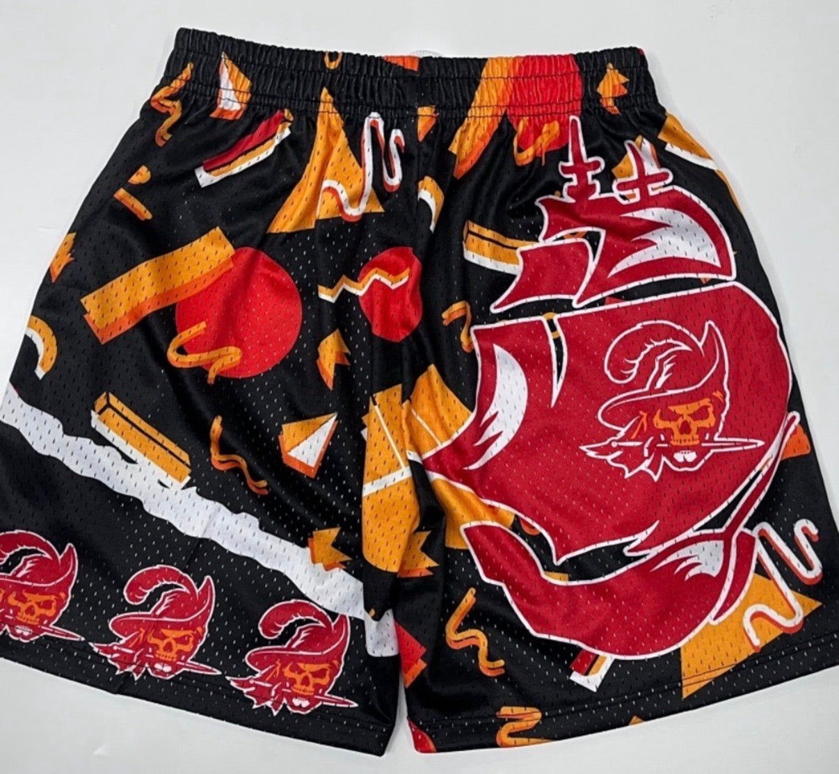 Tampa Bay Custom Mesh Retro Buccaneers Themed Mens Shorts