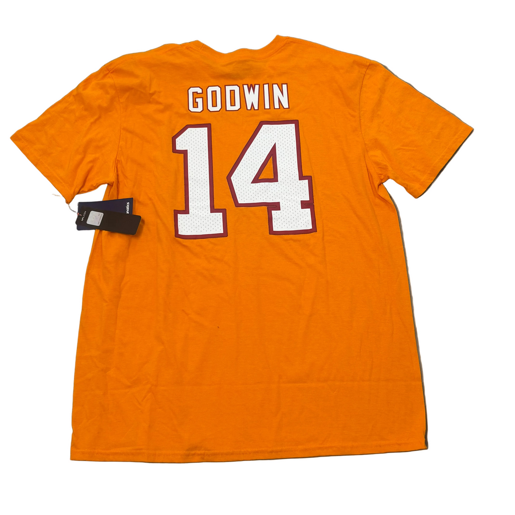Tampa Bay Buccaneers Throwback Godwin Player Back T-shirt Mens