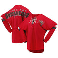 Women's Tampa Bay Buccaneers Fanatics Spirit Lace up V-Neck shirt