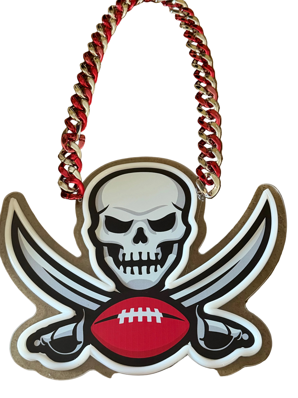 Custom Skull & Crossbones LED Fan Chain / Man Cave Light