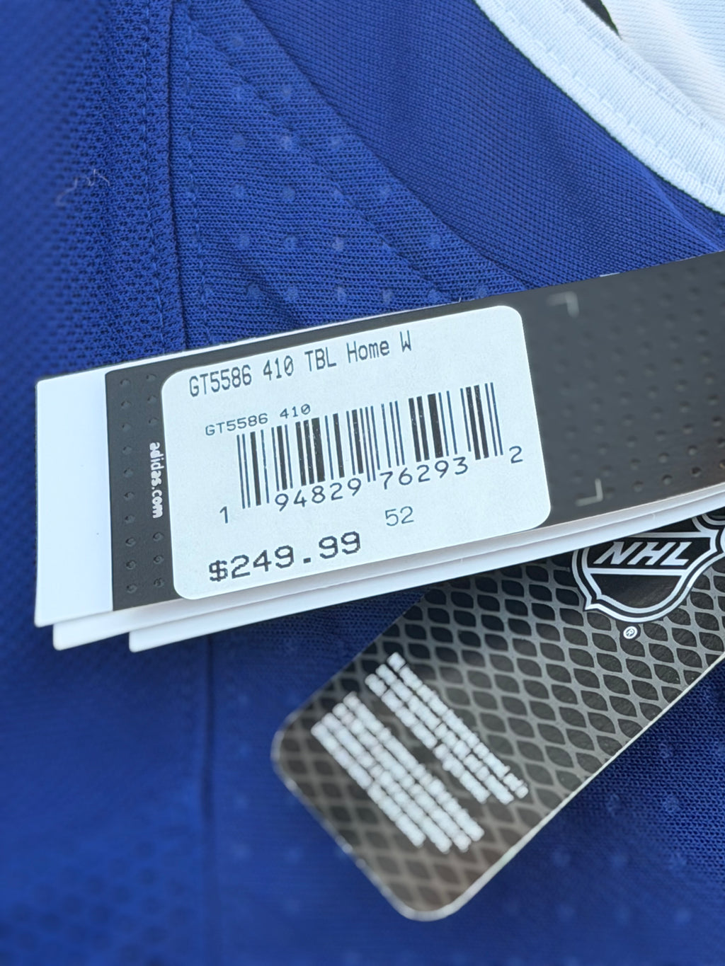 Tampa Bay Lightning Adidas Home Blank Jersey size 50 Large