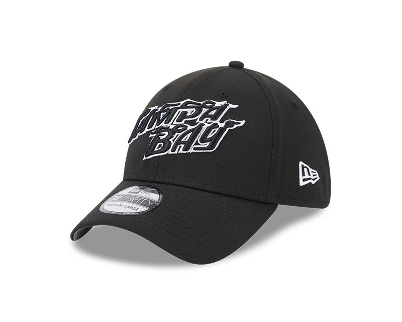 Tampa Bay Rays City Connect Flames New Era 39Thirty Black Hat