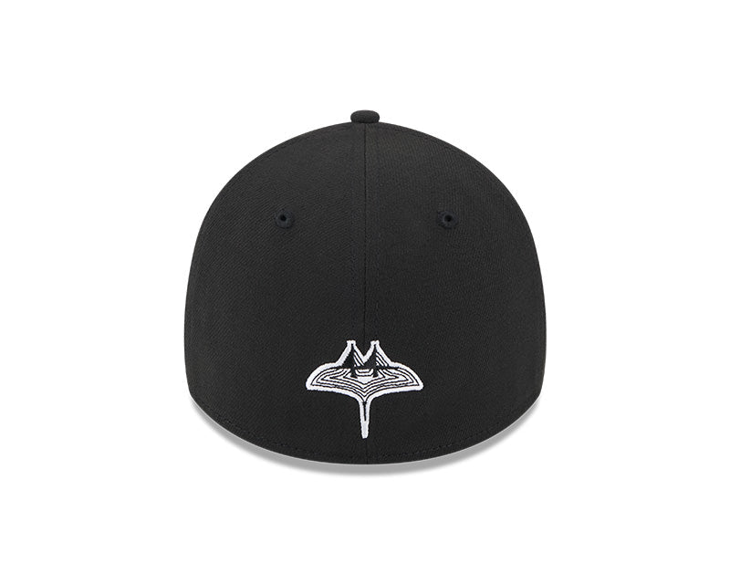 Tampa Bay Rays City Connect Flames New Era 39Thirty Black Hat