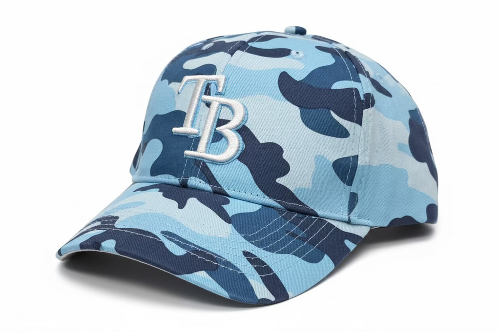 Tampa Bay Rays SGA Blue Camo Adjustable Cotton Hat