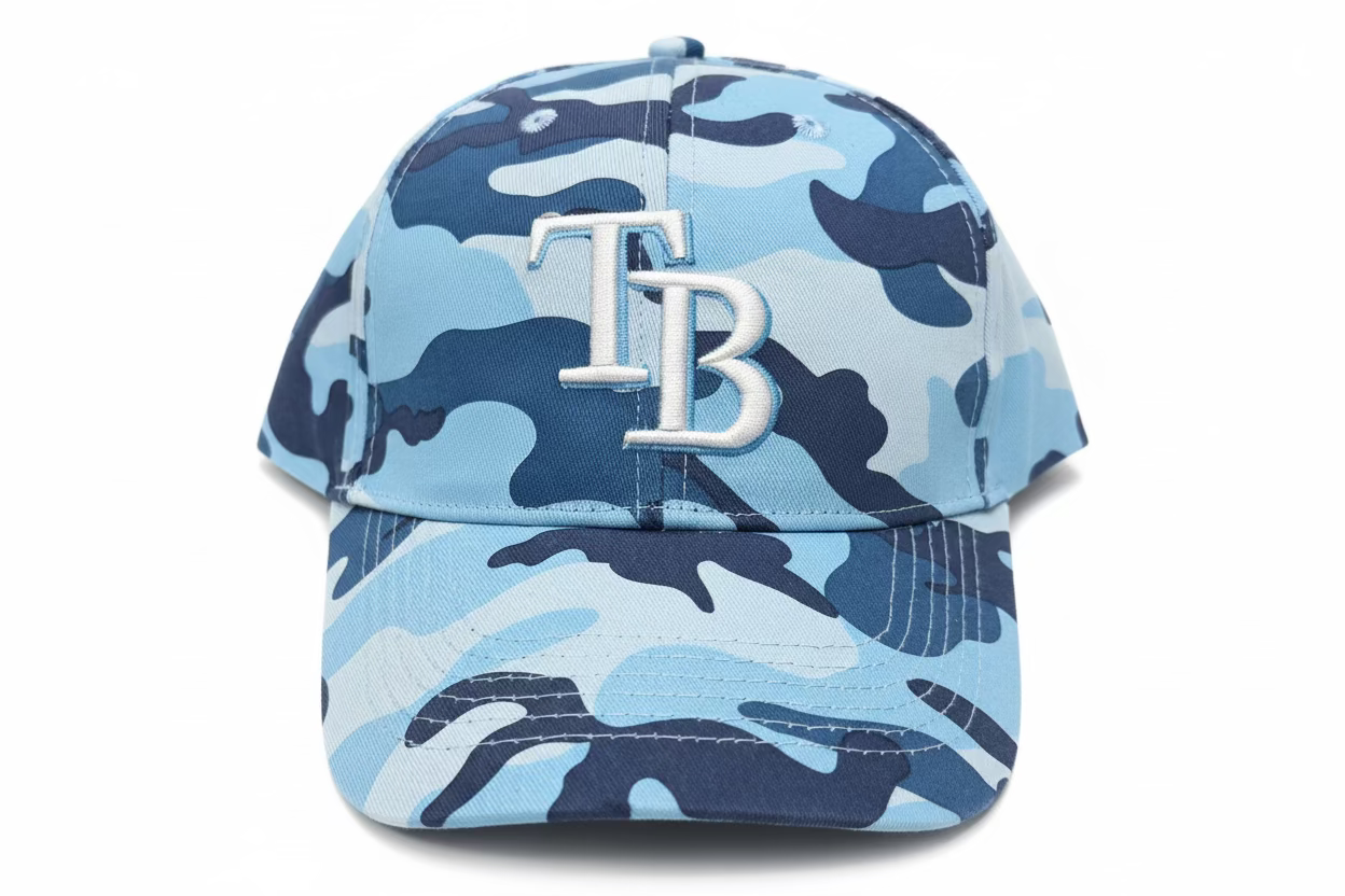 Tampa Bay Rays SGA Blue Camo Adjustable Cotton Hat