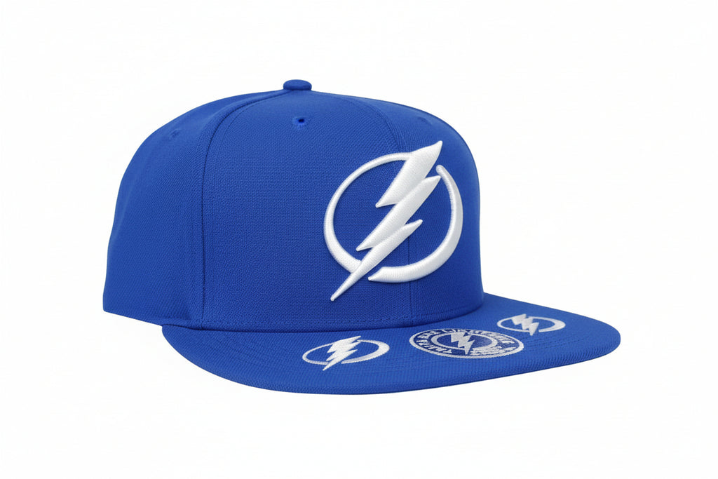 Tampa Bay Lightning Mitchell & Ness Triple Logo Snapback Hat