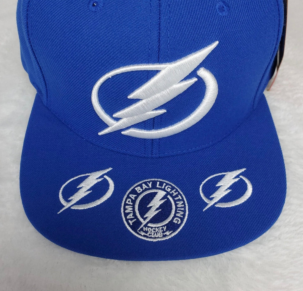 Tampa Bay Lightning Mitchell & Ness Triple Logo Snapback Hat