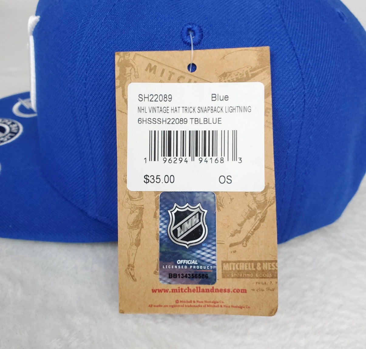 Tampa Bay Lightning Mitchell & Ness Triple Logo Snapback Hat