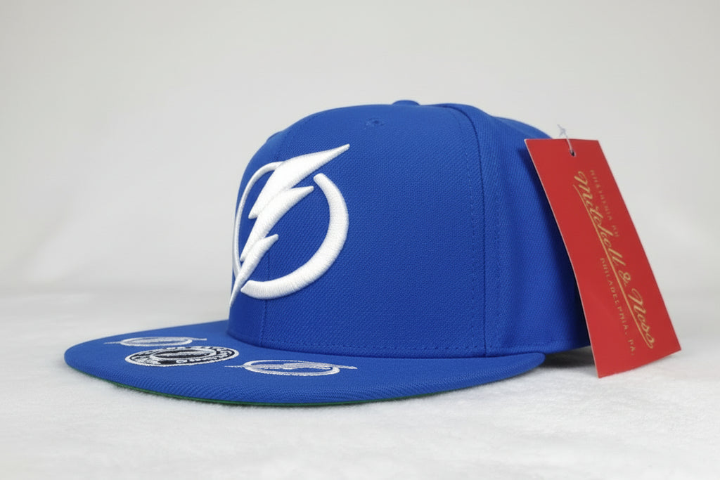 Tampa Bay Lightning Mitchell & Ness Triple Logo Snapback Hat