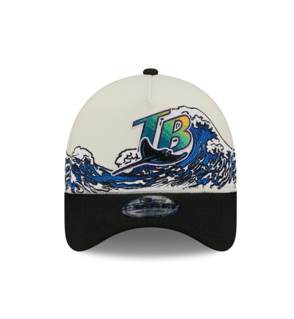 Tampa Bay Rays New Era 9Forty A-Frame Tidal Flow Snapback Hat RARE