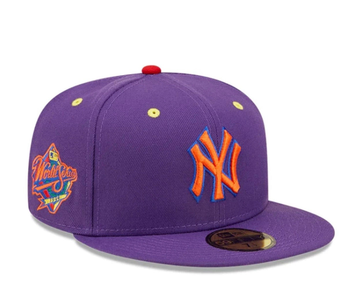 New York Yankees New Era 59Fifty ROYGBIV Fitted Hat 99' Worlds Series Patch