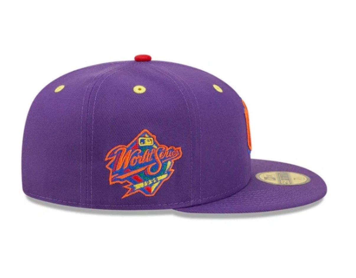 New York Yankees New Era 59Fifty ROYGBIV Fitted Hat 99' Worlds Series Patch