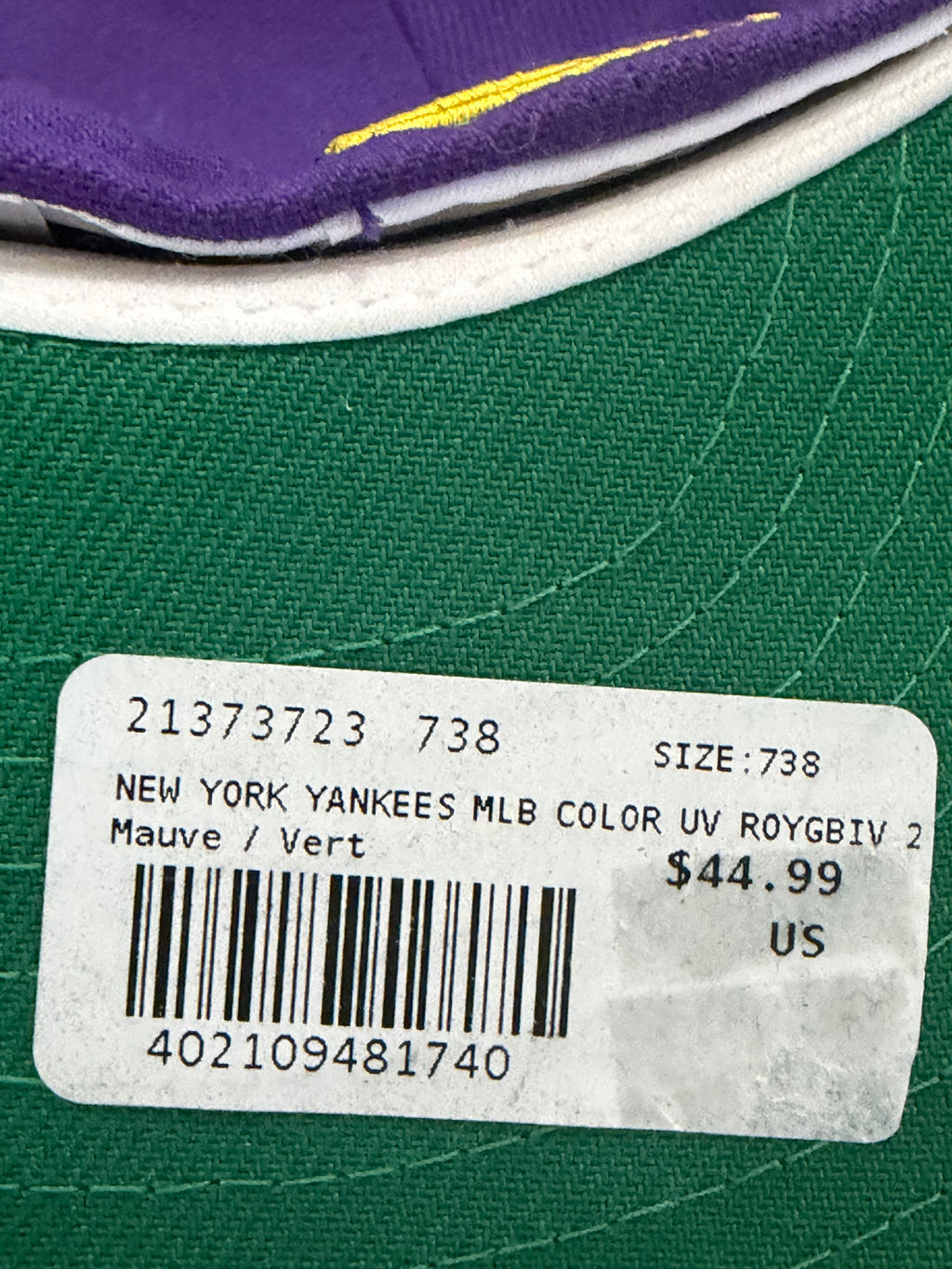New York Yankees New Era 59Fifty ROYGBIV Fitted Hat 99' Worlds Series Patch