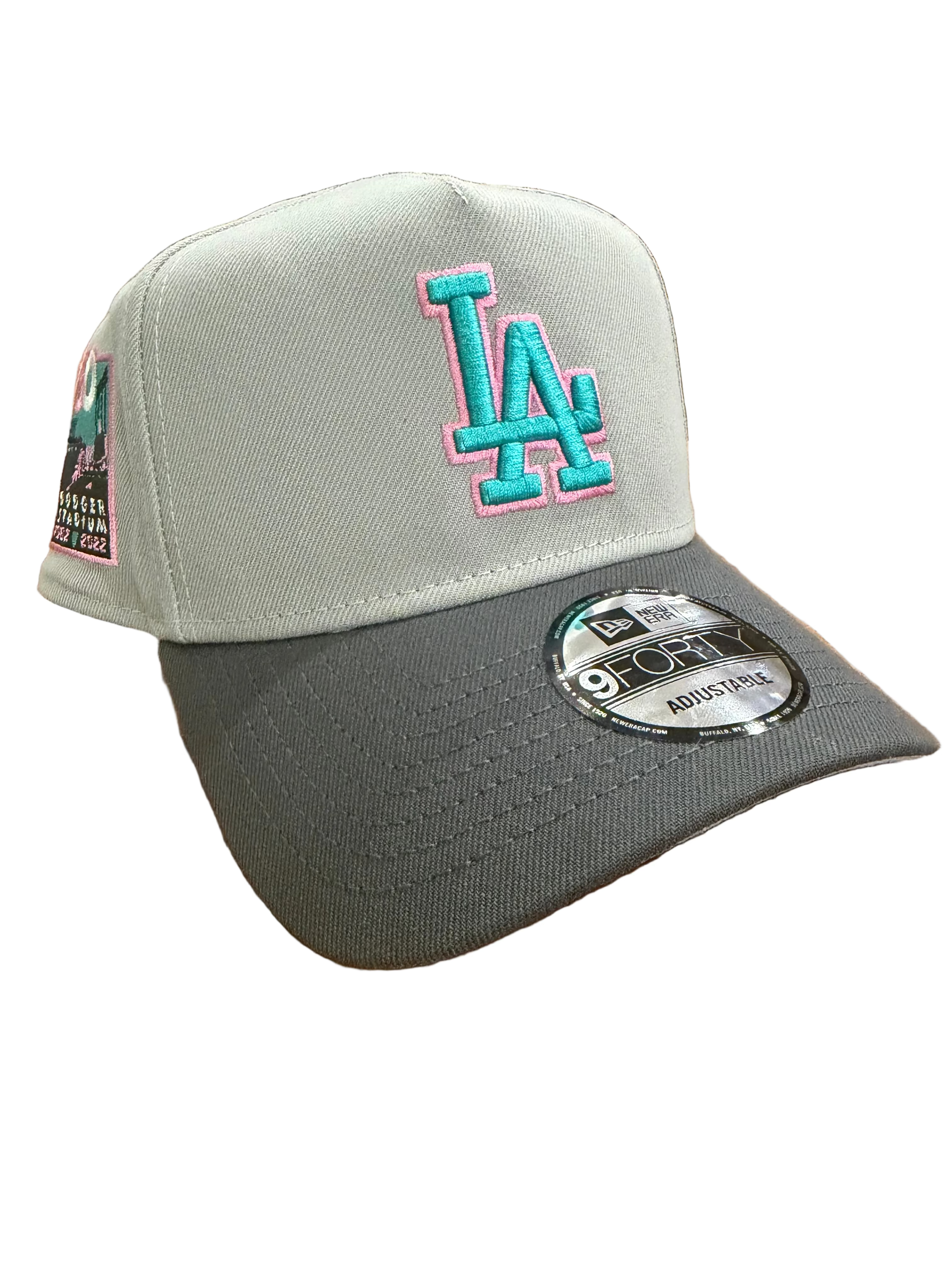 Los Angeles Dodgers New Era 9Forty 60 Year Patch Pink Pack Hat