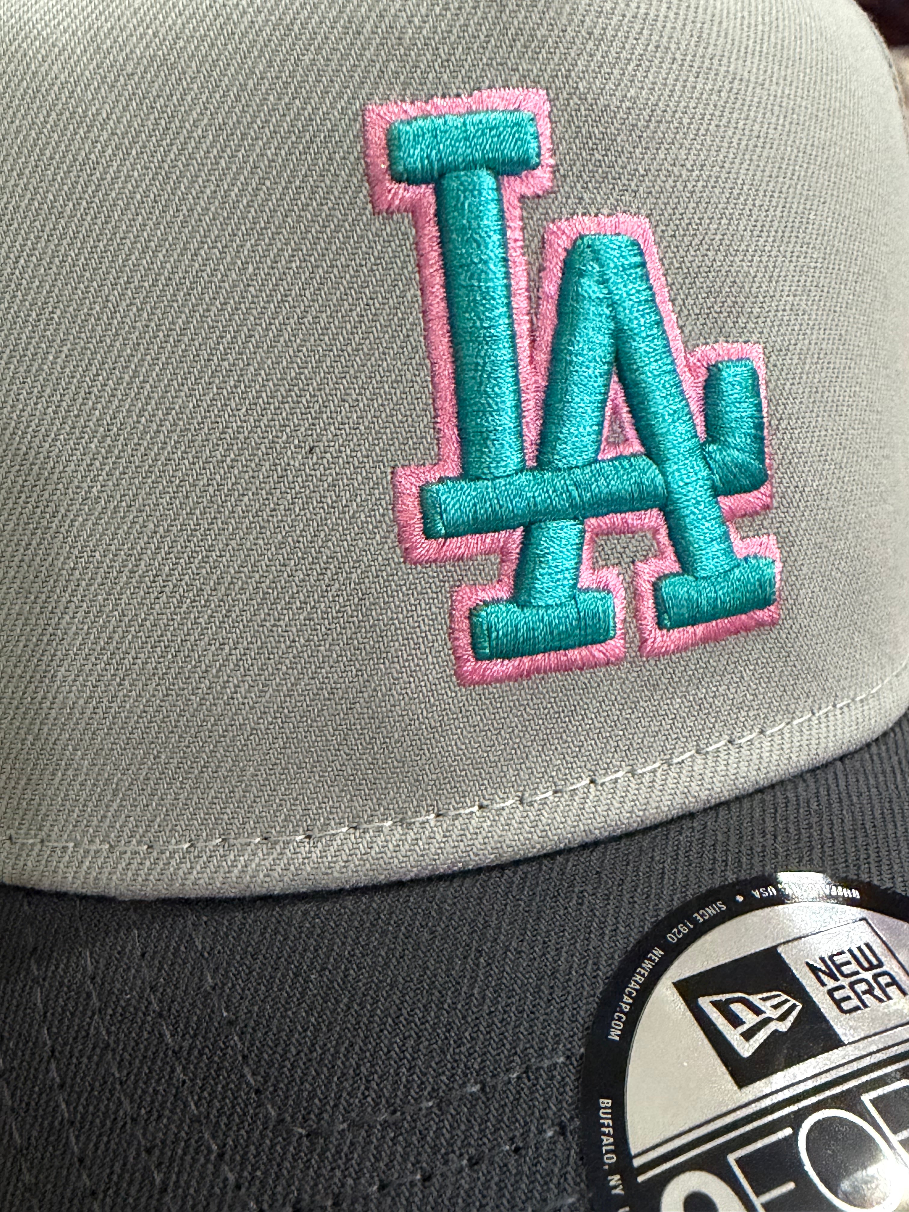 Los Angeles Dodgers New Era 9Forty 60 Year Patch Pink Pack Hat