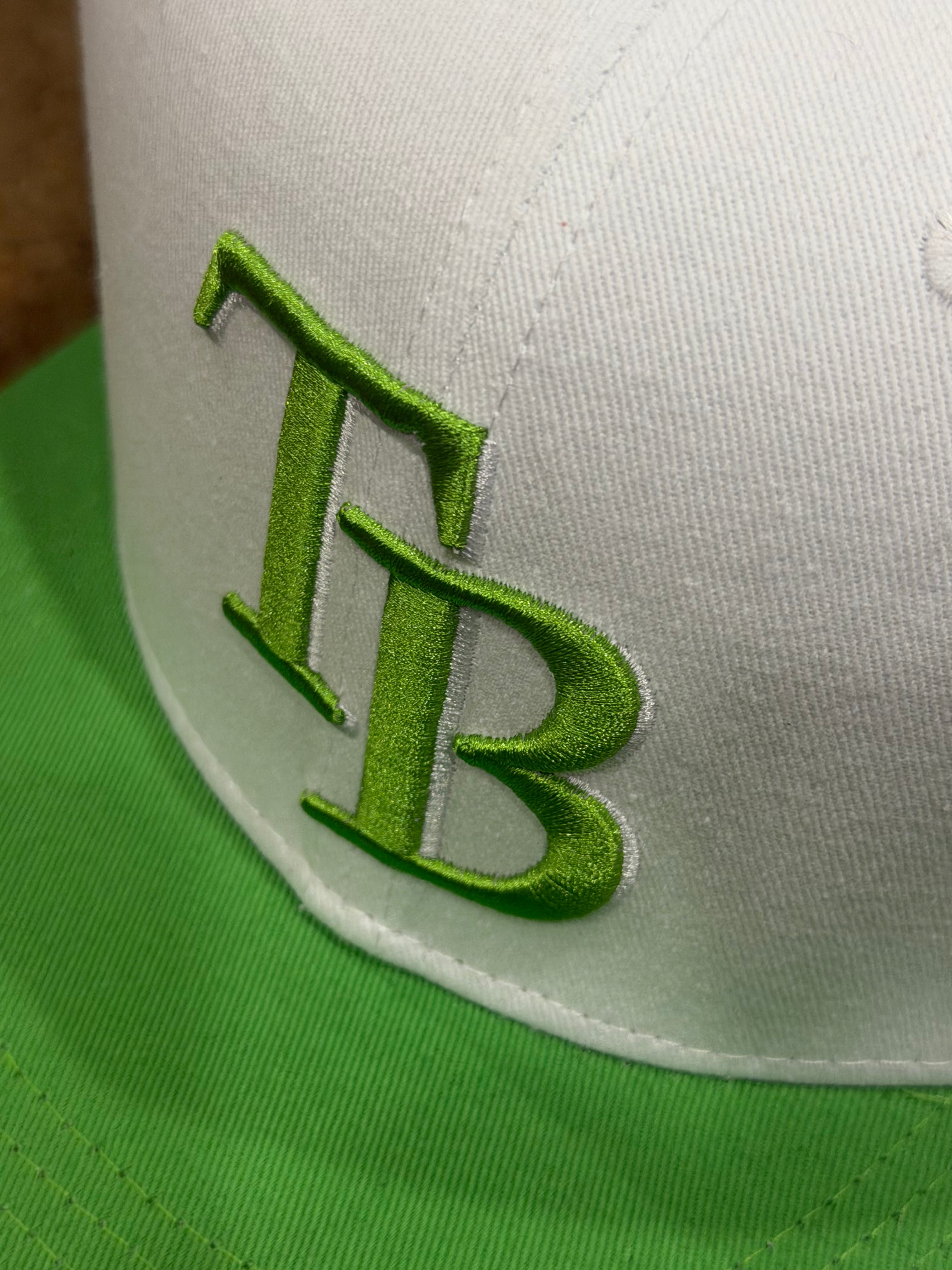 Tampa Bay Rays SGA White & Green Snapback Hat BY Melonwear