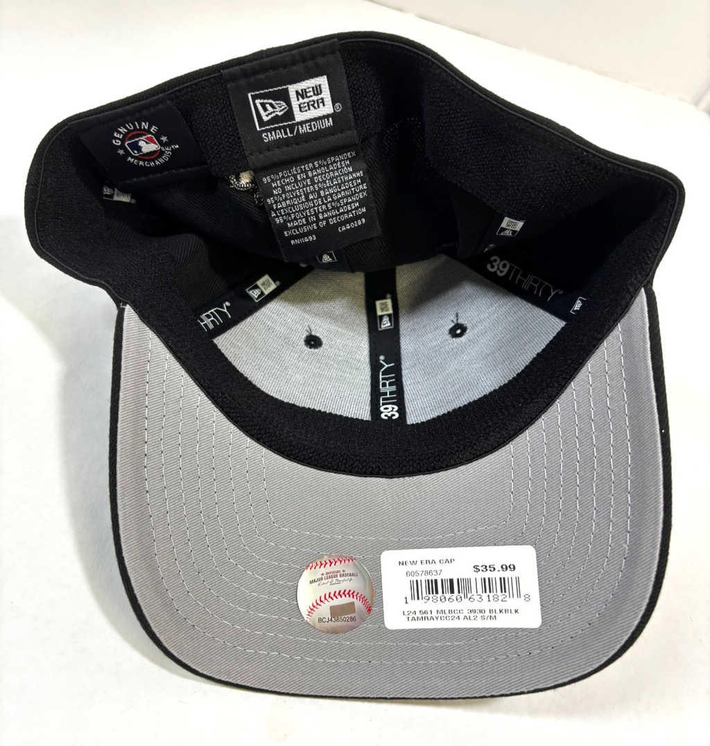 Tampa Bay Rays Sky Ray Blackout City Connect New Era 39Thirty Flex Hat