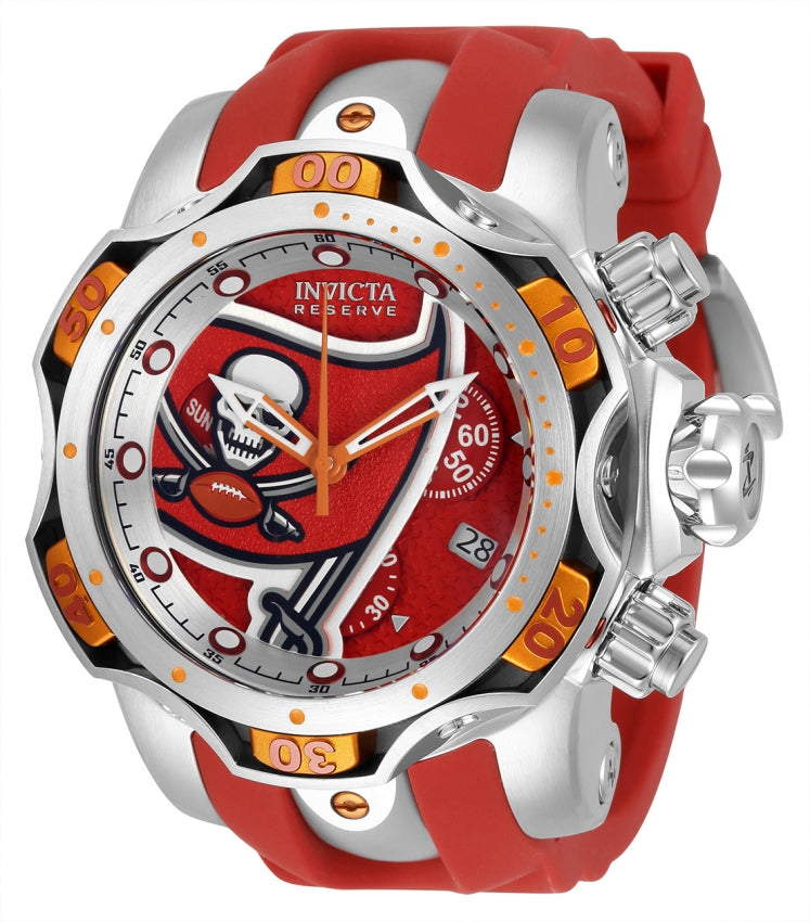 Tampa Bay Buccaneers Invicta #33088 52mm Watch RARE
