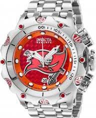 Tampa Bay Buccaneers Invicta #36154 RARE Mens Venom Reserve Watch