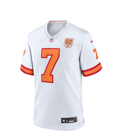 76 Tampa Bay Buccaneers Bucky Irving White Game Jersey w/ 50yr. Patch