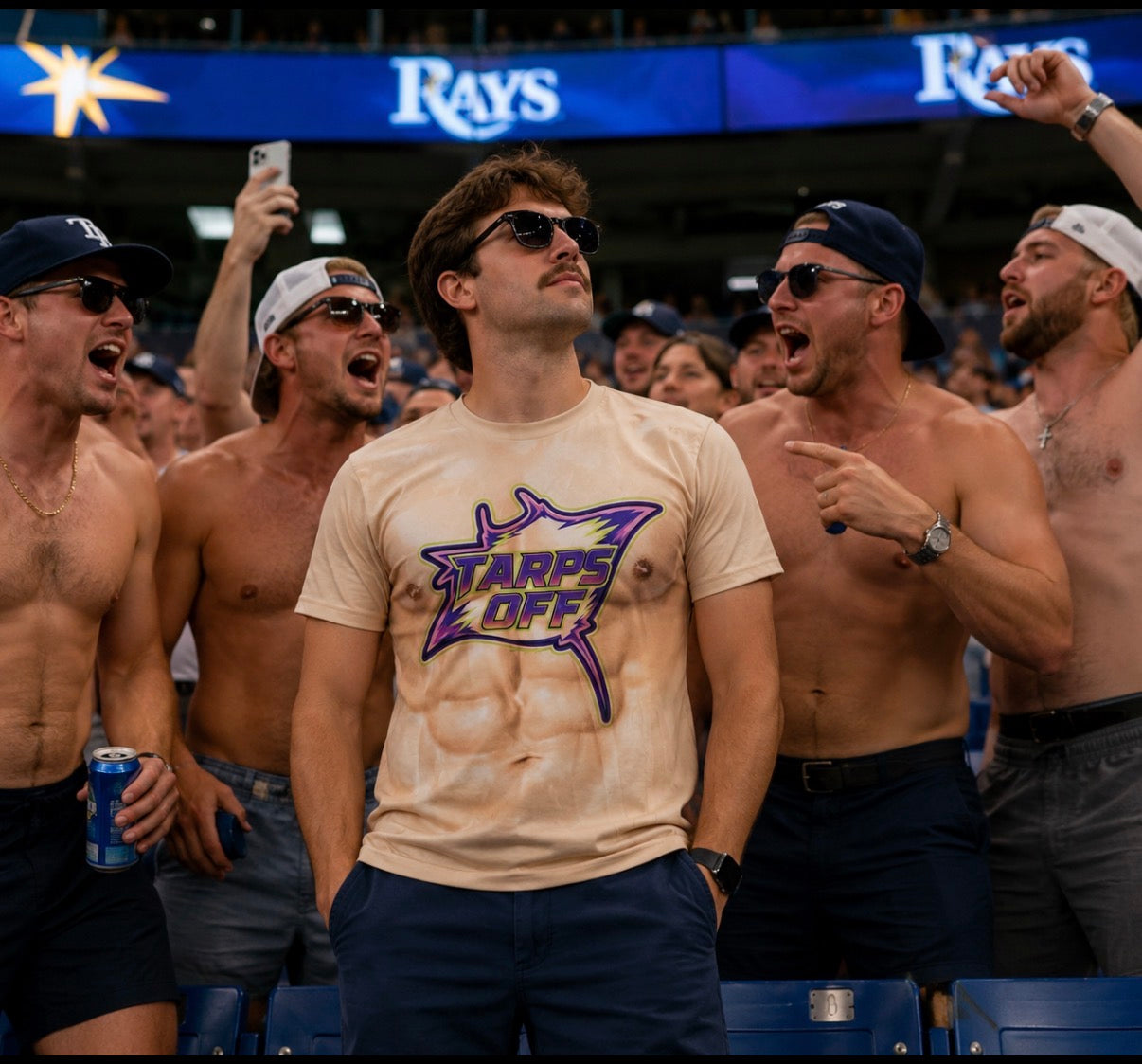 Tampa Bay Tarps Off Skin Logo Rays T-shirt