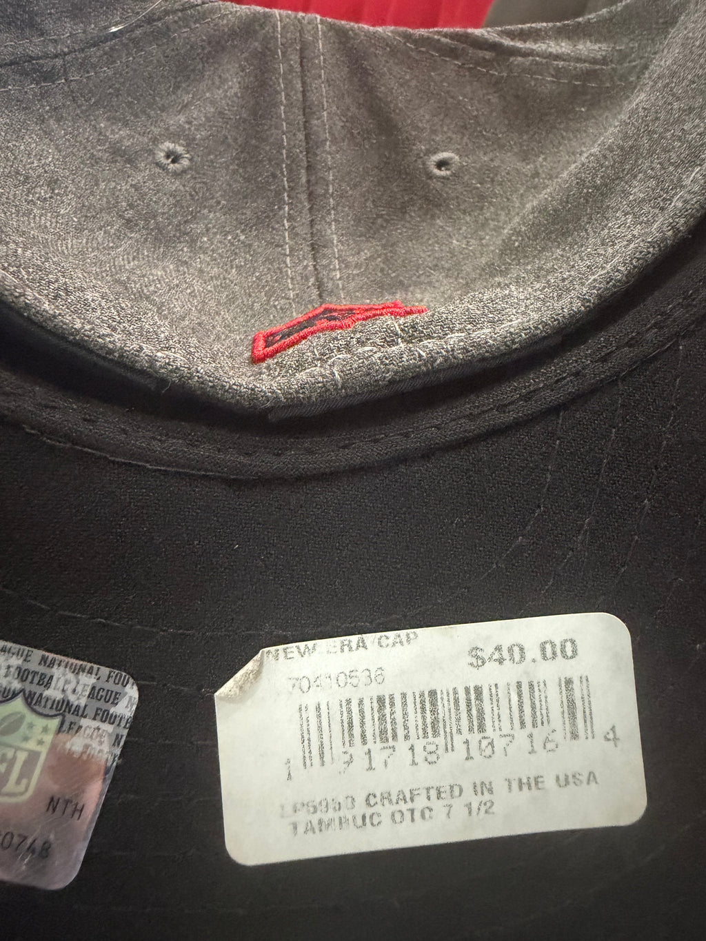 Tampa Bay Buccaneers New Era 59Fifty Low Profile Fitted Hat Made in the USA size 7 1/2