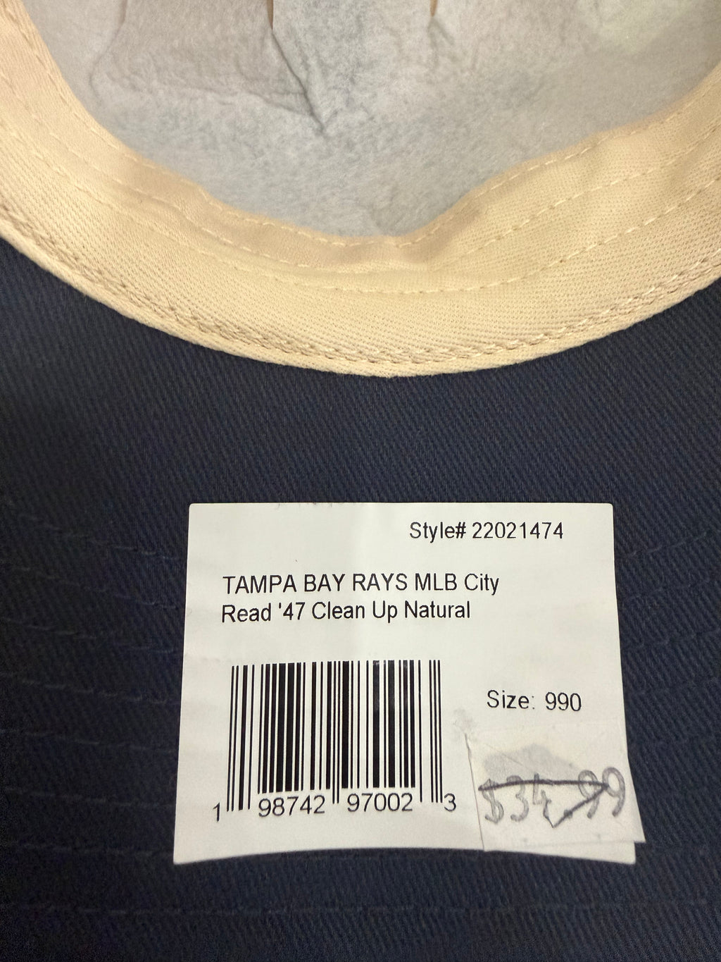 Tampa Bay Rays '47 Clean Up Adjustable Fabric Strap Hat