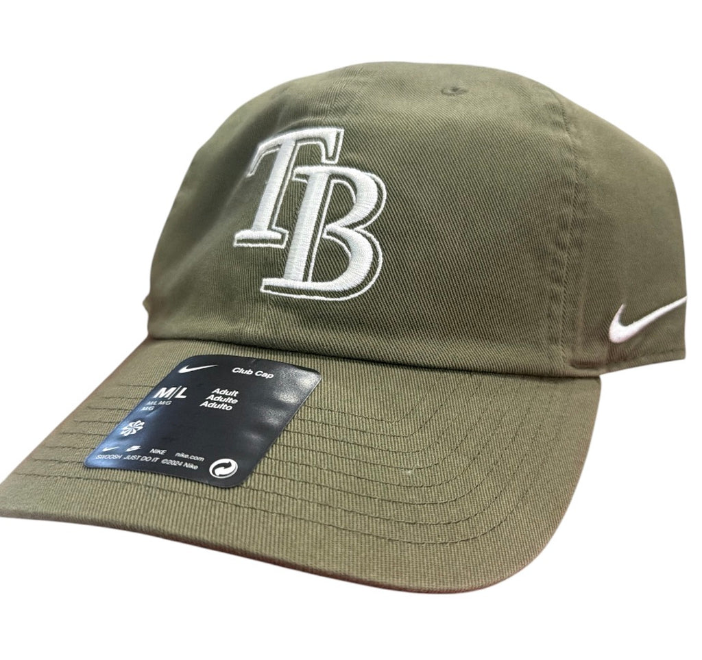 Tampa Bay Rays Nike Club Cap Olive Green Low Profile Adjustable Hat