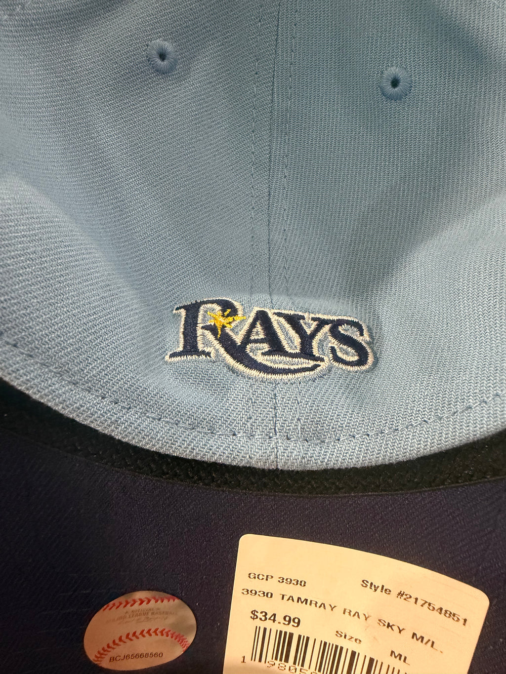 Tampa Bay Rays New Era 39Thirty Flexfit Skyblue Devil Rays Hat
