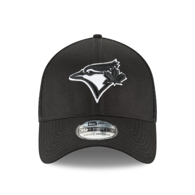 Toronto Blue Jays New Era 39Thirty Medium/Large Flexfit Meshback Hat Black Out