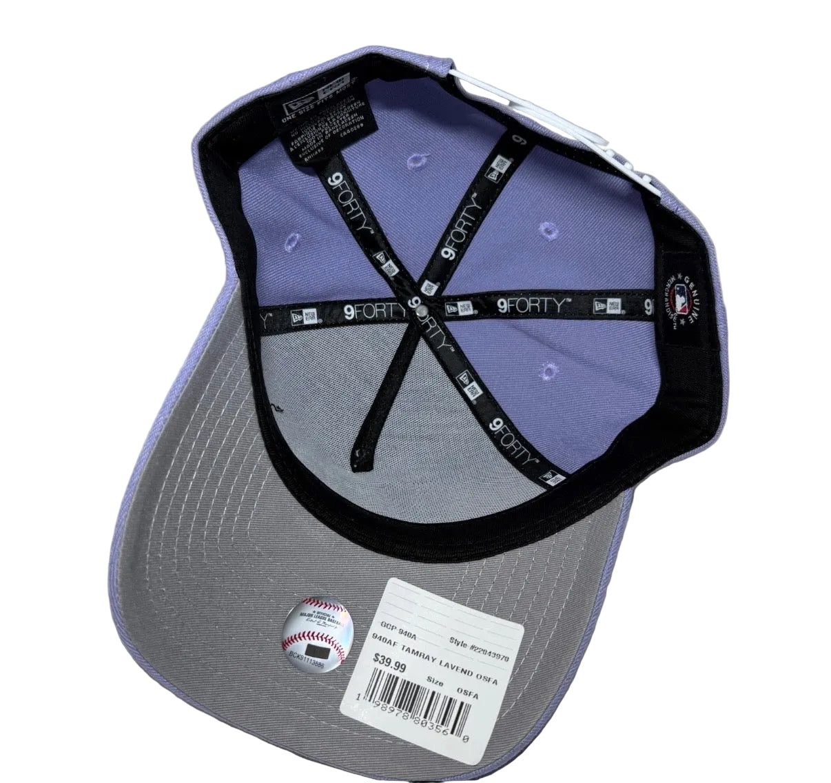 Tampa Bay Rays New Era 9Forty A-Frame Lavender Classic Snapback Hat