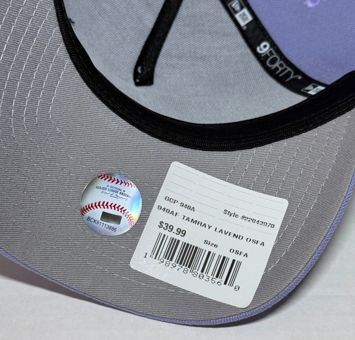 Tampa Bay Rays New Era 9Forty A-Frame Lavender Classic Snapback Hat