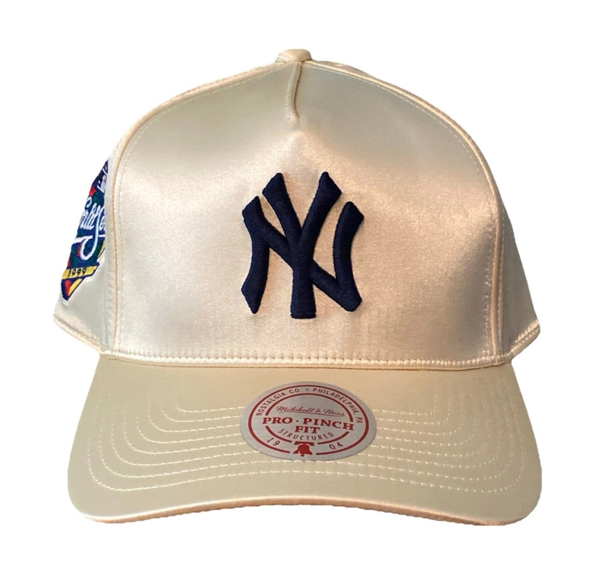 New York Yankees Mitchell & Ness Satin World Series Patch Hat