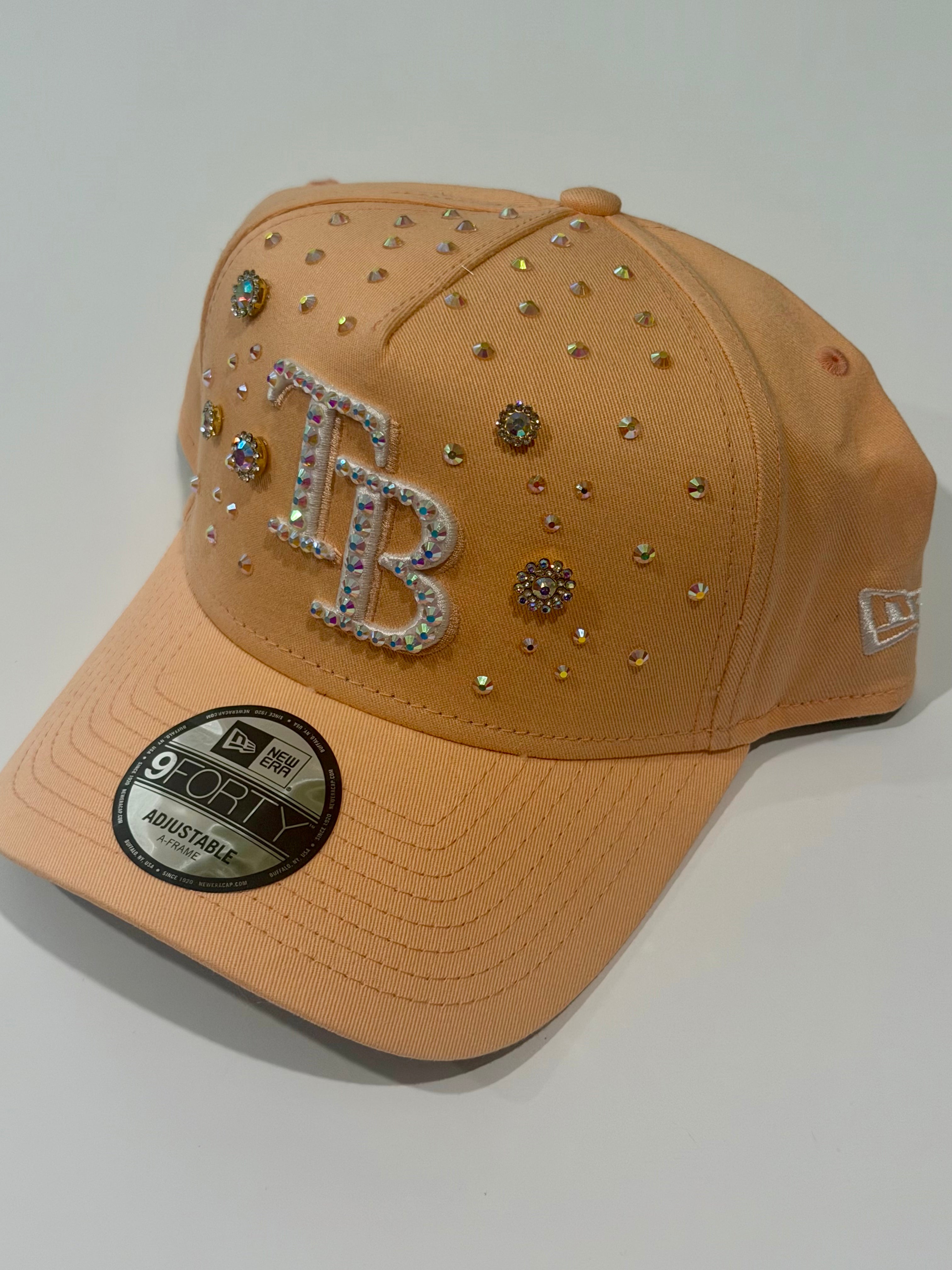 Tampa Bay Rays New Era 9Forty A-Frame Custom Crystal Peach Snapback Hat