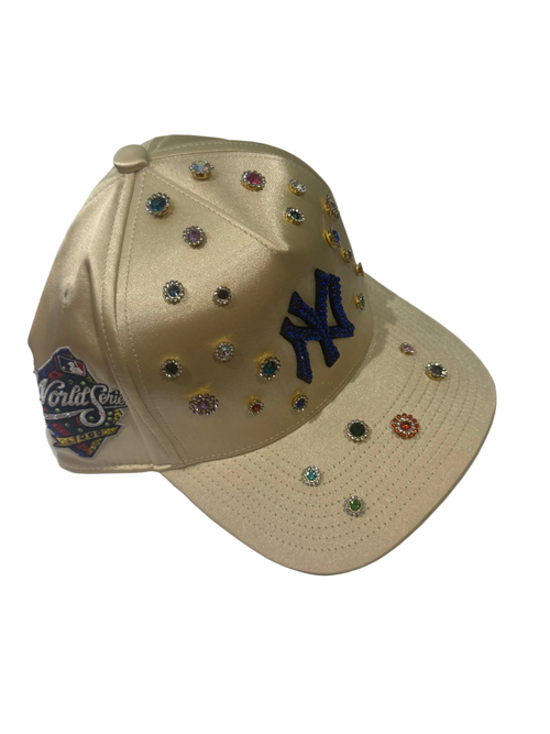 New York Yankees Custom Crystal Satin Hat