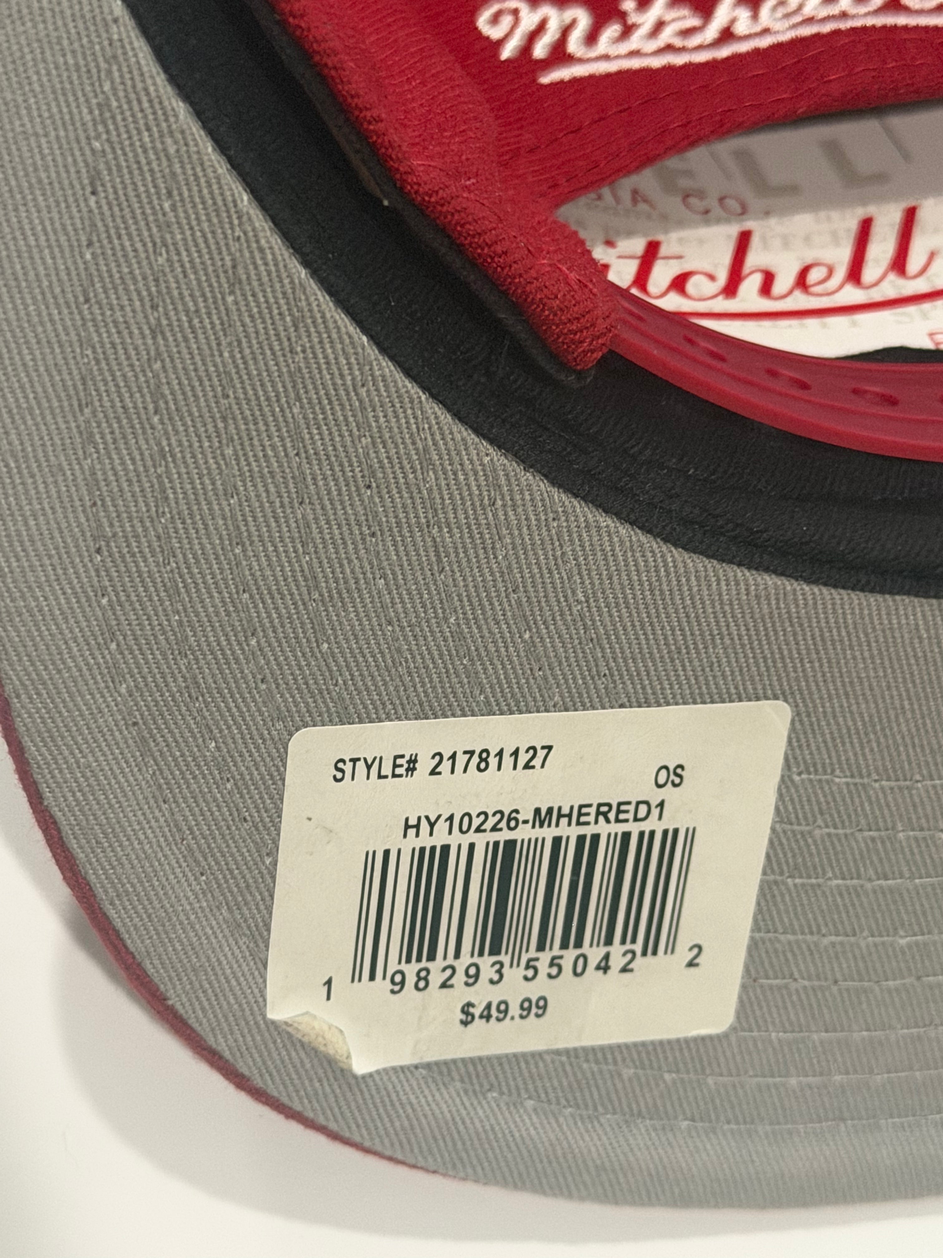 Miami Heat Mitchell & Ness Custom Crystal Jumbo Logo Snapback Hat