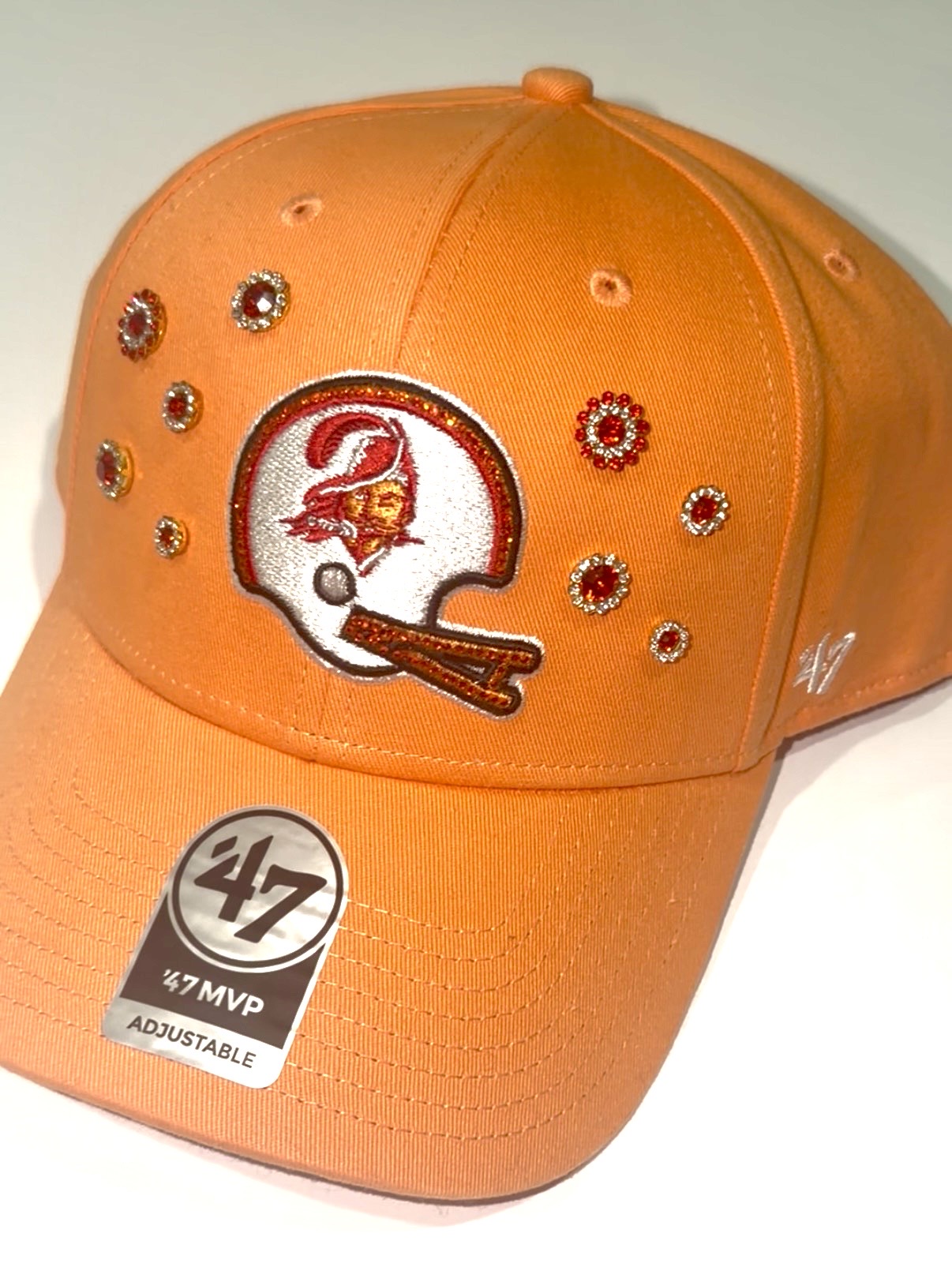 Tampa Bay Rays '47 Custom Crystal Throwback Creamsicle Strapback Hat
