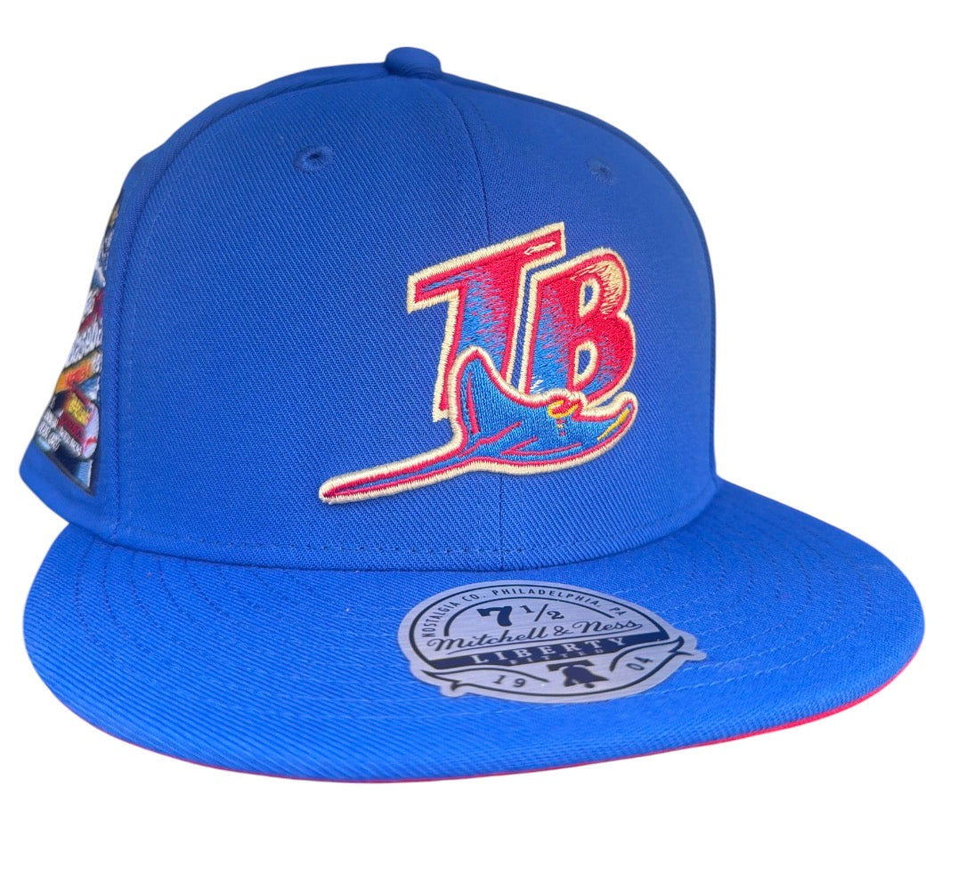 Tampa Bay Rays Mitchell & Ness x Topps Fitted Hat