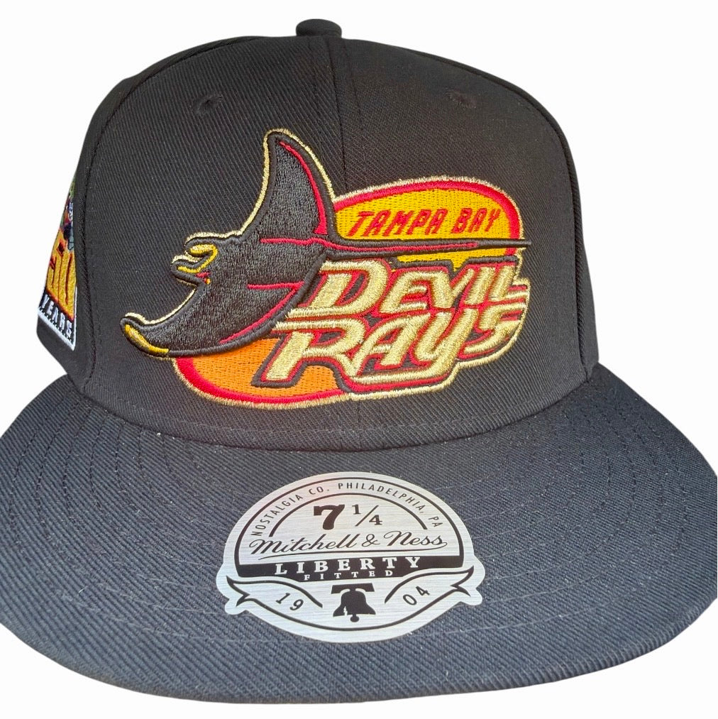 Tampa Bay Rays Mitchell & Ness x Topps Baseball 50Yr Fitted Hat
