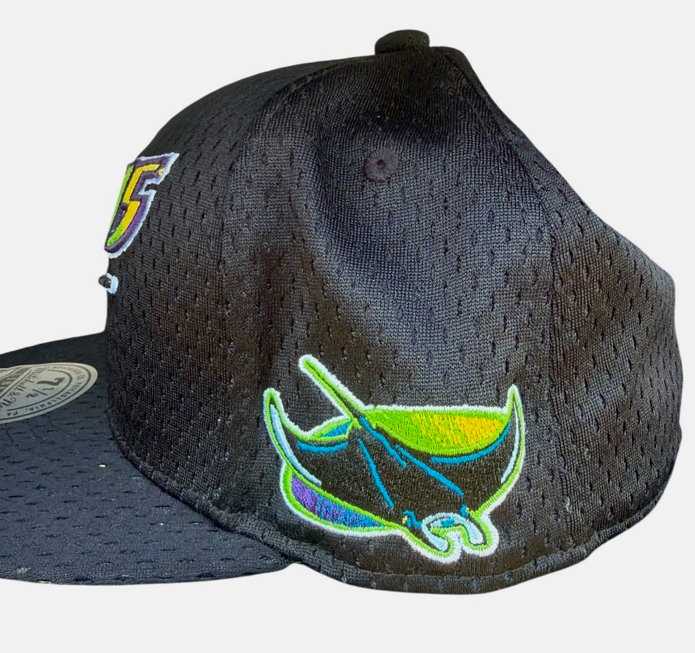 Tampa Bay Rays Mitchell & Ness Mesh Cooperstown Collection Fitted Hat