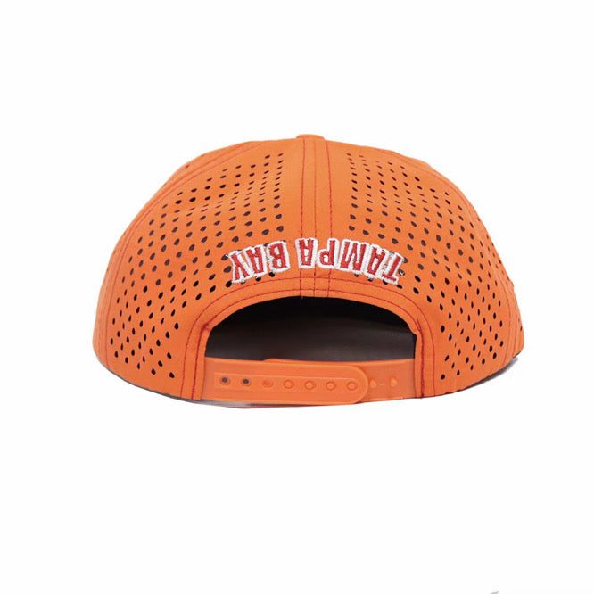 Tampa Bay Upside Down Triple Logo Split Panel Performance Snapback Hat