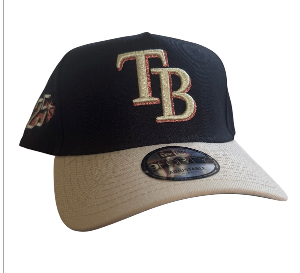 Tampa Bay Rays Khaki Copper 25yr New Era 9Forty A-Frame Snapback Hat