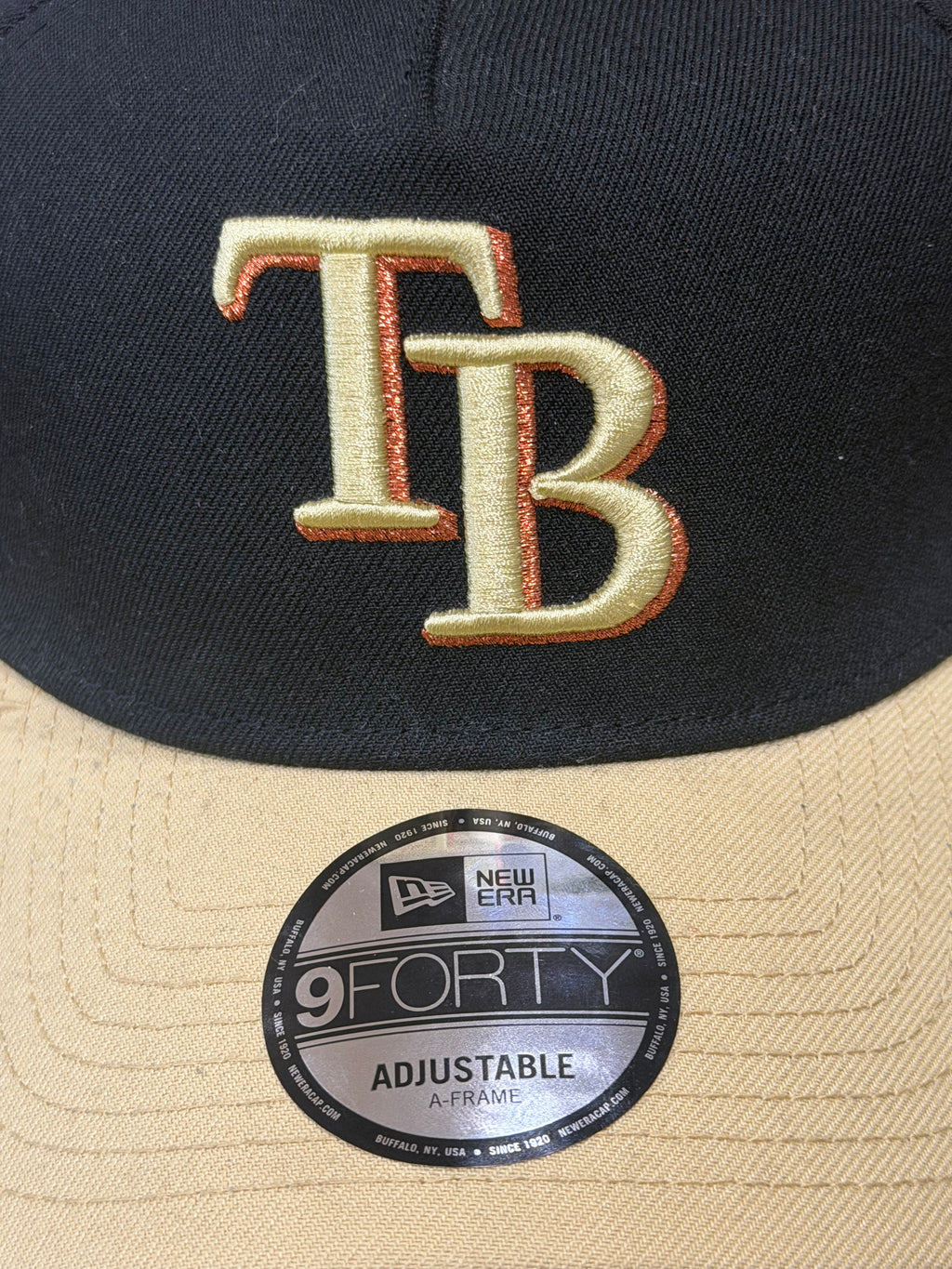 Tampa Bay Rays Khaki Copper 25yr New Era 9Forty A-Frame Snapback Hat