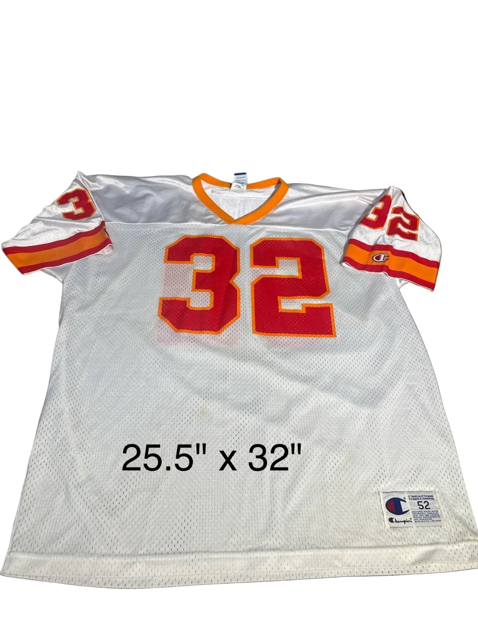 Tampa Bay Buccaneers True Authentic Vintage Creamsicle Mesh Champion Jersey