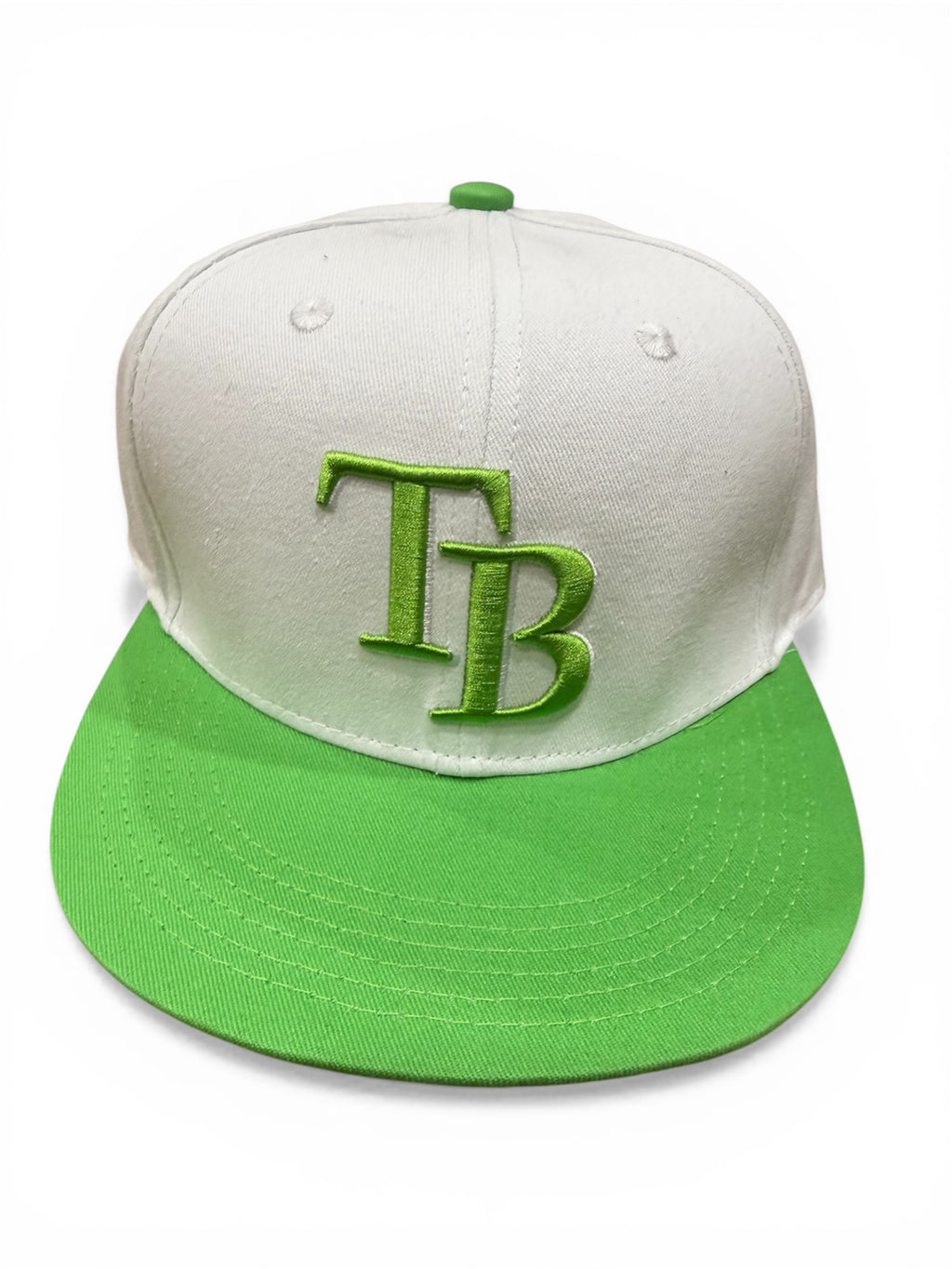 Tampa Bay Rays SGA White & Green Snapback Hat BY Melonwear