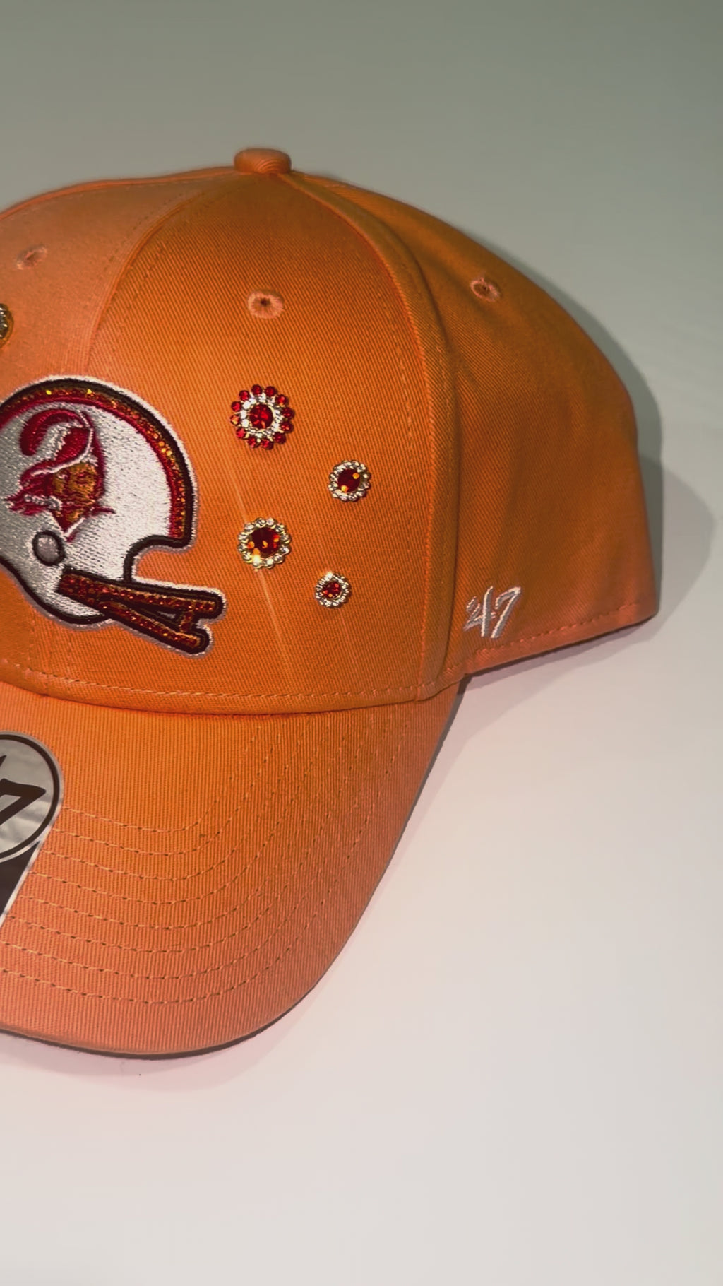 Tampa Bay Rays '47 Custom Crystal Throwback Creamsicle Strapback Hat